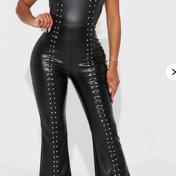 Black Studded Jumpsuit - Picture 1 of 3